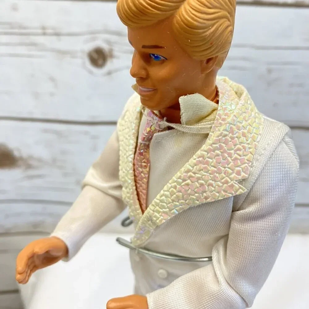 MATTEL BARBIE Ken Doll Plastic Hair Bodysuit 4 Piece Outfit Blue Eyes 12